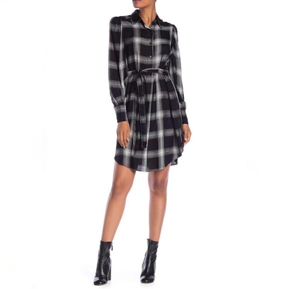 đ
șnwt Max Studio plaidâbutton shirt dress sz medium - Picture 1 of 7